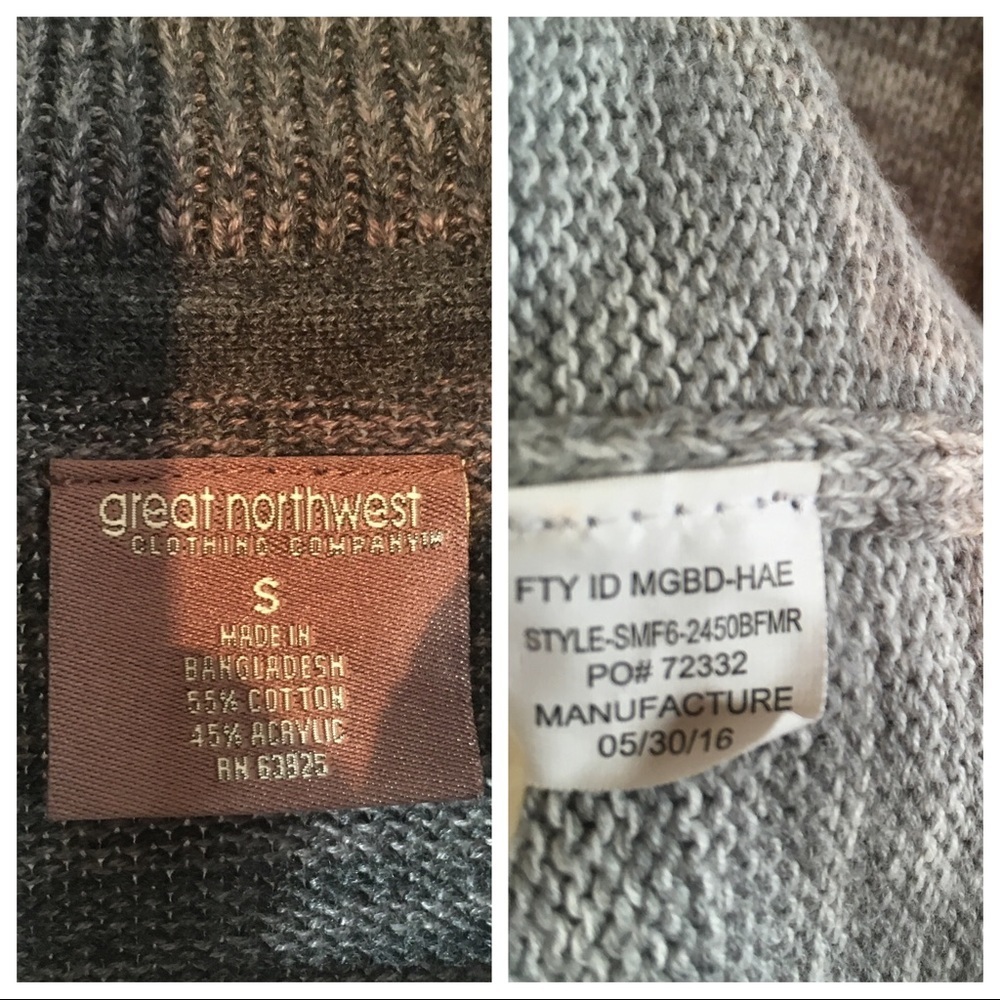 Quarter Zip Boyfriend Color Block‎ Sweater - Picture 6 of 6